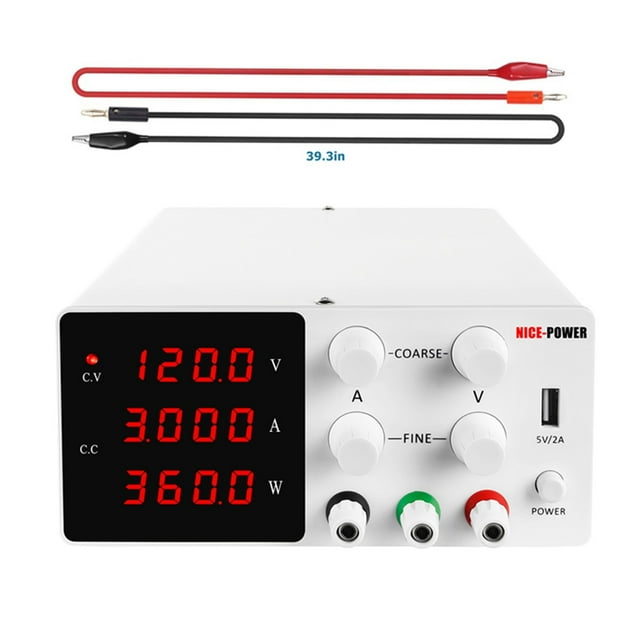 5 Modes Of 120-V 3A Switching Adjustable Power Supply Laboratory Precision Digital LED Display DC Regulated Bench Source ,Easy to Use