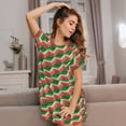 thumbnail image 3 of Naloa Geometric Watermelon Print Women Nightgowns,Womens Loungewear,Short Sleeve Sleepwear,Comfy Ladies Nightdress, 3 of 6