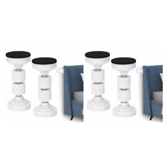 Guardoinrt 2pack/lot Easy Installation And Adjustable Threaded Bed Frame Headboard Stopper Wall Exquisite white/7.7-9cm 2Set
