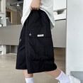thumbnail image 5 of ZACPNCV Boys Shorts Kids High Waisted Cargo Shorts Summer Casual Shorts with Pockets Black 15-16 Years, 5 of 6