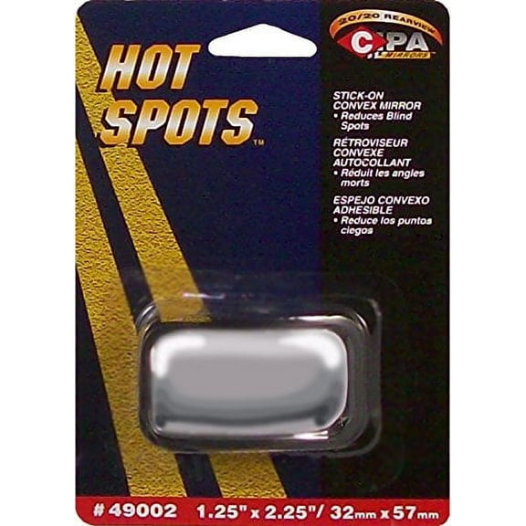 CIPA 49002 HotSpot Mirrors - Stick-On Convex Wedge, 1.5" x 2"