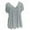 Gray, variant on Lenago Women's Plus Size Floral Printed Short Sleeve V-Neck T-Shirt Pleated Casual Flowy Tunic Blouse Tops