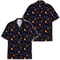thumbnail image 3 of Retro Magic Black Cat Skull Hawaiian Shirt For Men Dark Witch Skull Mens Hawaiian Shirts Short Sleeve Button Down Shirt Men, 3 of 7