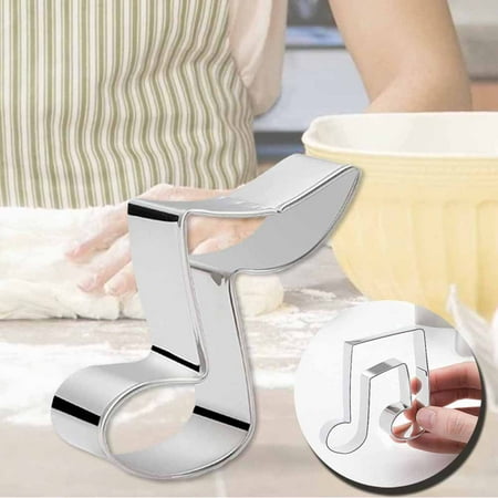 

Travelwant 2Packs Music Cookie Cutter- Stainless Steel Guitar Violin Note Saxophone Treble Clef Shaped - Cutters Easy to Clean - Decorations for Fondant Fruit Mold Dough Keks Vegan Biscuits and More