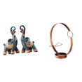 thumbnail image 1 of Figura De Elefante De Resina Moderna, Escultura, Adorno, Arte Artesanal, Coleccionable, Organizador De Vino De Metal Para Escritorio, Estante, Decoración Del Hogar Y La Oficina, Regalos., 1 of 8
