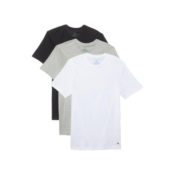 Camiseta interior Tommy Hilfiger Cotton Classics con cuello redondo, paquete de 3