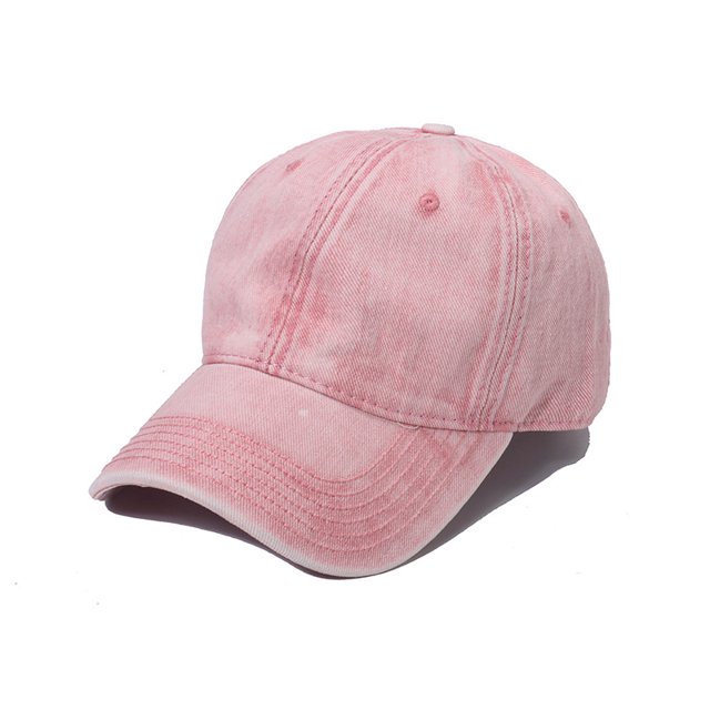 Gorra de béisbol personalizada denim lavado color sólido gorra con visera placa de luz gradiente retro gorra de béisbol 56cm-60cm rosa brillar Electrónica