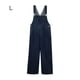 thumbnail image 1 of Mujeres Suspender Jeans Pantalones anchos de pierna ancha Pantalones de pierna recta, azul oscuro, L AweSitey AP001488-07B, 1 of 7