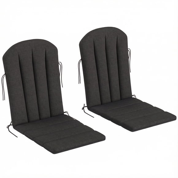 Outsunny 2PCS Adirondack Chair Cushion, Patio Chair Cushions, Black