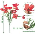 thumbnail image 2 of 20 Bundles Artificial Flowers Silk Flowers Outdoor Decoration, UV Resistant Faux Outdoor Plastic Greenery Shrubs Plants Artificial Fake Flowers Hanging Planter Home Garden Decor(Yellow), 2 of 5
