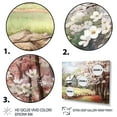 thumbnail image 3 of Designart "Dogwood Beauty at the Farm in White and Grey III" Landscapes Metal Art Print Set, 3 of 5