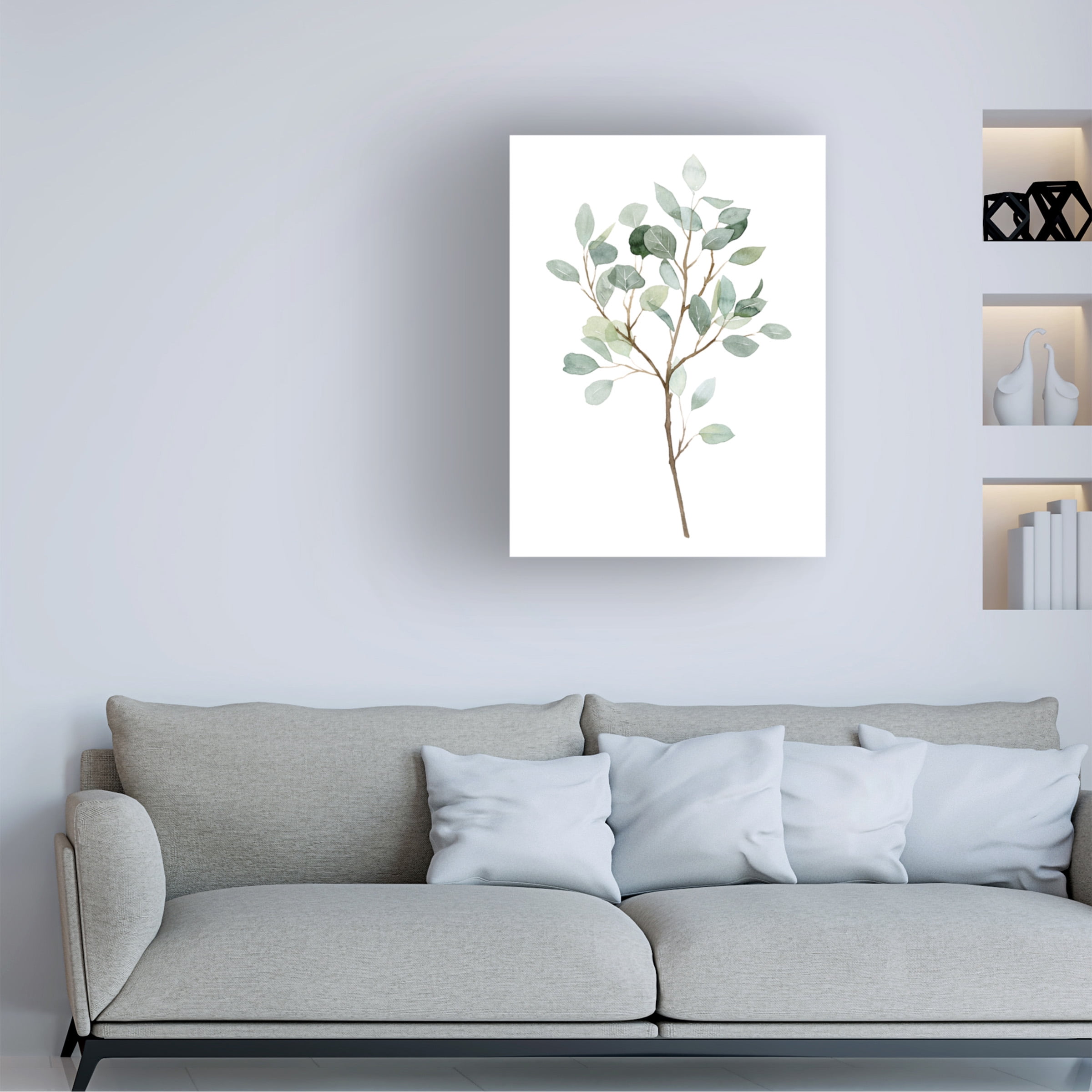 Grace Popp 'Seaglass Eucalyptus II' Canvas Art