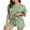 06-Flower Bird Green, variant on DreamFish Womens Pajama Sets 2 Piece Summer Ladies Short Sleeve Lounge Sleepwear with Pockets PJ Set M-3XL