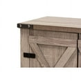 thumbnail image 6 of Wayne Modern Contemporary Farmhouse Oak Brown Finished Wood 2-Door Shoe Storage Cabinet, 6 of 12