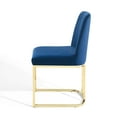 thumbnail image 6 of Side Dining Chair, Velvet, Metal Steel, Gold Blue Navy, Modern Contemporary Urban Design, Kitchen Room Cafe Bistro Restaurant Hospitality, 6 of 9