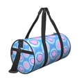 thumbnail image 3 of YFYANG Large Capacity Canvas Gym Bag for Men and Women, Blue Vintage Circle Pattern Round Portable Travel Bags for Sports Fitness, 3 of 8