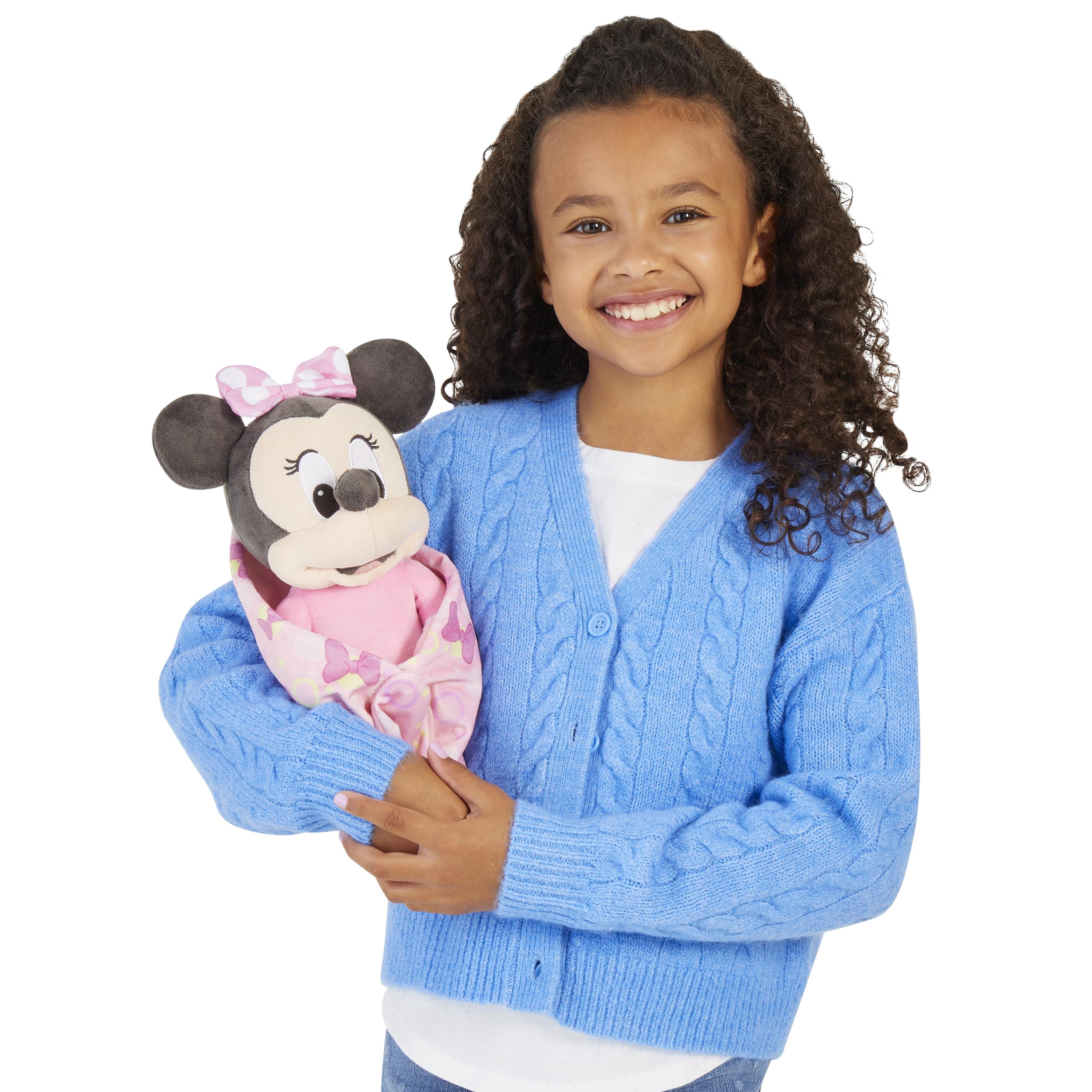 Peluche Disney Minnie avec couverture, peluche de 29 cm pour enfants de 2 ans et plus