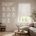 thumbnail image 2 of Mainstays 1 in Cordless Vinyl Light Filtering Mini Blinds, White, 34 in W x 64 in L, 2 of 10