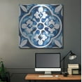 thumbnail image 5 of Luxe Metal Art 'Cobalt Tile I' by Grace Popp, Metal Wall Art, 36"x36", 5 of 9