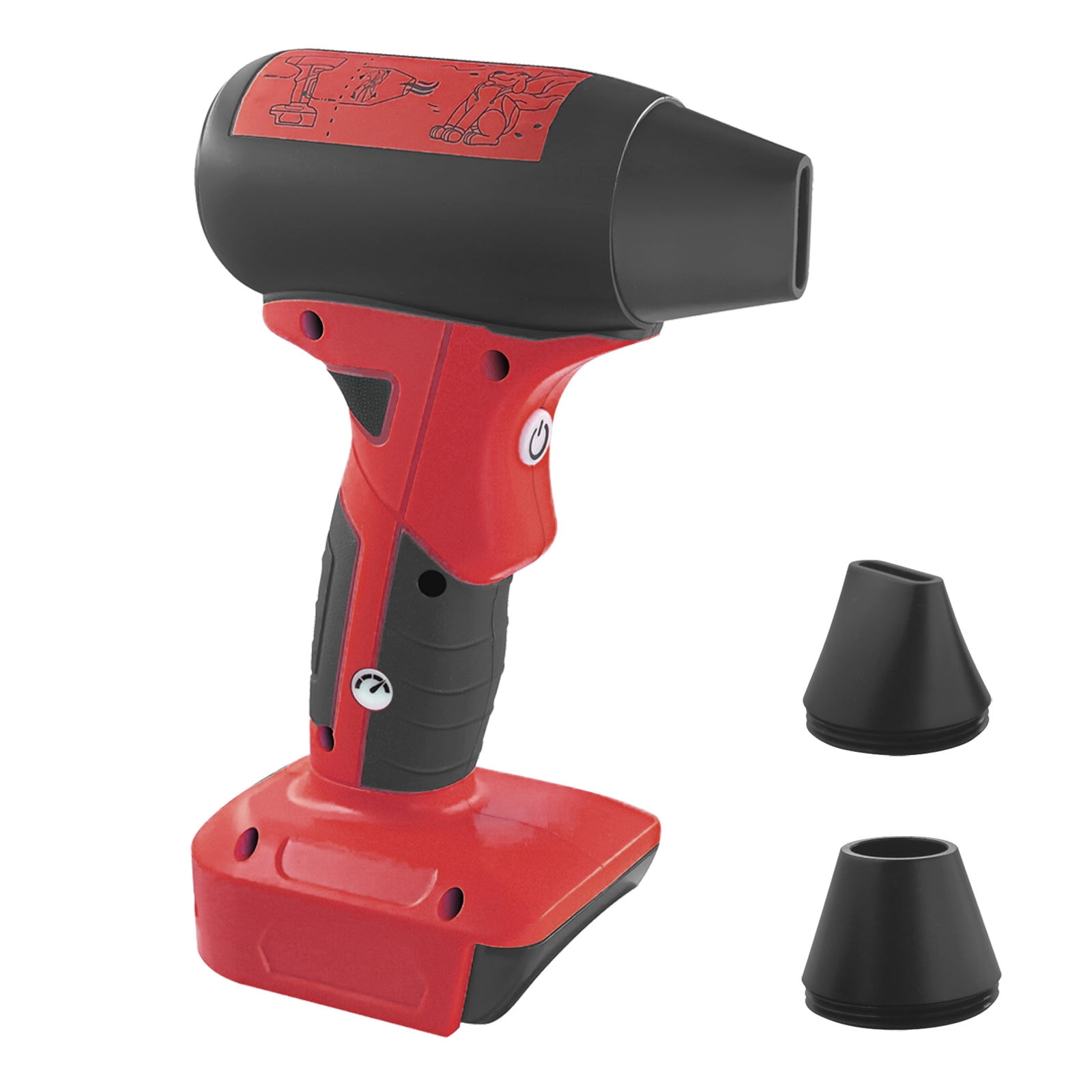 RUISINERY Small Leaf Blower Cordless Violent Fan Compatibles with 18-20V Battery 4 Adjustable Speeds for Car Drying and