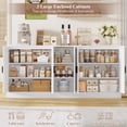 thumbnail image 3 of Homfa 71''W Modern Sideboard, 5-Doors Wood Buffet Cabinet with Adjustable Shelf, Credenza for Kitchen Dining Living Room, White, 3 of 7