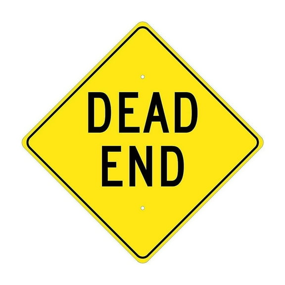 National Marker Reflective "Dead End" Warning Traffic Control Sign 24" x 24" Aluminum (TM210J)