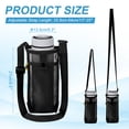 thumbnail image 2 of Water Bottle Holder with Shoulder Strap, Mesh Water Bottle Sleeve Bag, Crossbody Bottles Carrier Sling Pouch for Hiking Gym Camping Walking Travel, Black, 2 of 7
