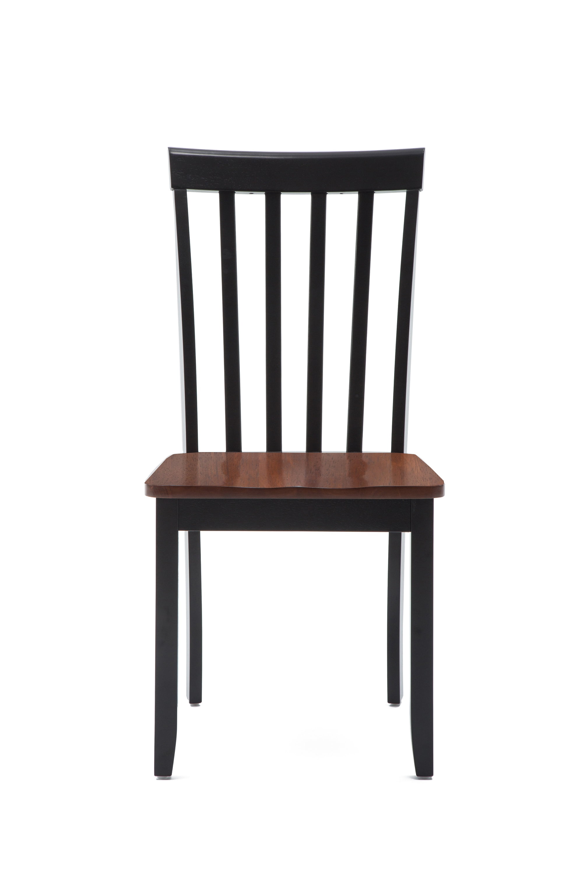 Boraam Bloomington High Back Wood Dining Chairs, Set of 2, Black/Cherry Finish