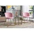 thumbnail image 2 of Porthos Home Orry Dining Chairs, Velvet Upholstery, Gold Dipped Metal Legs (Set of 2), 2 of 7