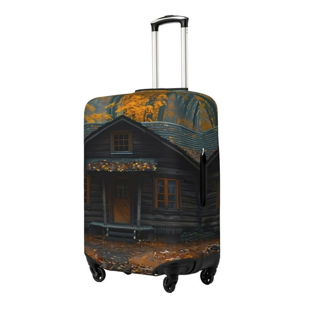 Fotbe Rustic Cabin Autumn Forest Funda Protectora para Equipaje, Antirrayones y Resistente a la Suciedad, Compatible con Maletas de 18 a 32 Pulgadas-Large