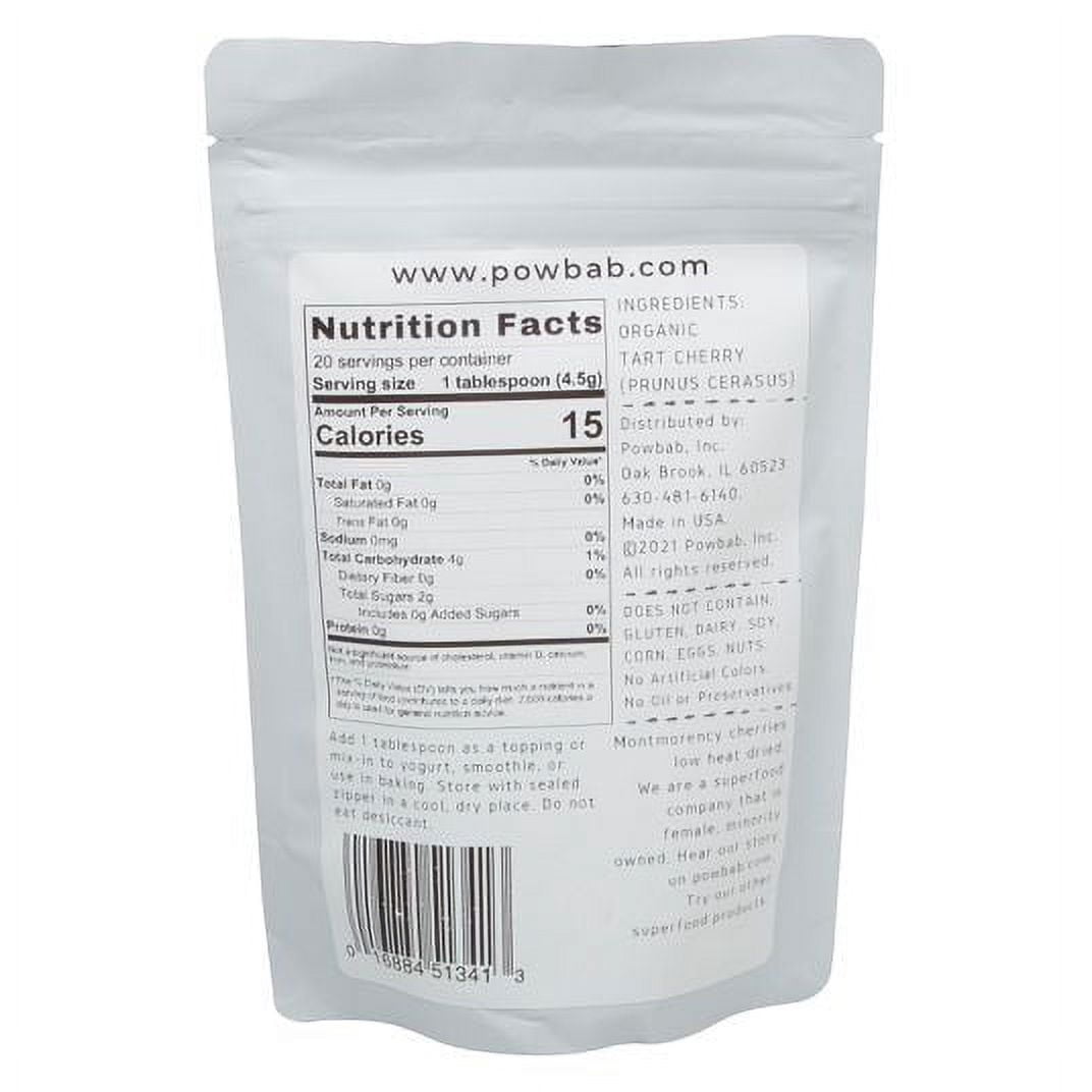 Powbab Tart Cherries, Dried - 24 x 3.2 oz