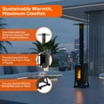 thumbnail image 3 of HEATAK Outdoor Freestanding 70,000 BTU Black Wood Pellet Patio Heater, Backyard, 3 of 8