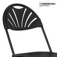 thumbnail image 5 of MoNiBloom 10pcs Folding Chair Plastic Portable Patio Seat for Indoor Outdoor Wedding Party Picnic, Black, 5 of 12