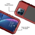 thumbnail image 5 of for iPhone 14 Pro Max Case, 360 Full Body Protective Cover Heavy Duty Shockproof Armor Aluminum Alloy Metal Case with Silicone Built-in Screen Protector for iPhone 14 Pro Max 6.7",Red, 5 of 10