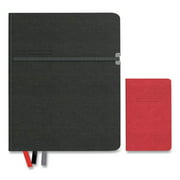 Tru Red TR58436 10 x 8 in. 1 Subject Narrow Rule Large Mastery Journal with Pockets, Black & Red
