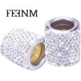 thumbnail image 4 of Ventas promocionales Almohada para la cabeza del coche, collar de almohada, decoración de diamantes de cristal para coche, SUV, camión, decoración interior, paquete de 4, blanco, 4 of 5