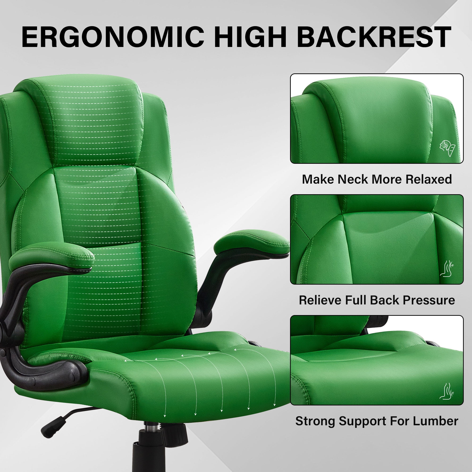 JONPONY Big and Tall Office Chair 400LBS Wide Seat Ergonomic Computer Desk Chair High Back Executive(图5) JONPONY Big and Tall Office Chair 400LBS Wide Seat Ergonomic Computer Desk Chair High Back Executive(图5)