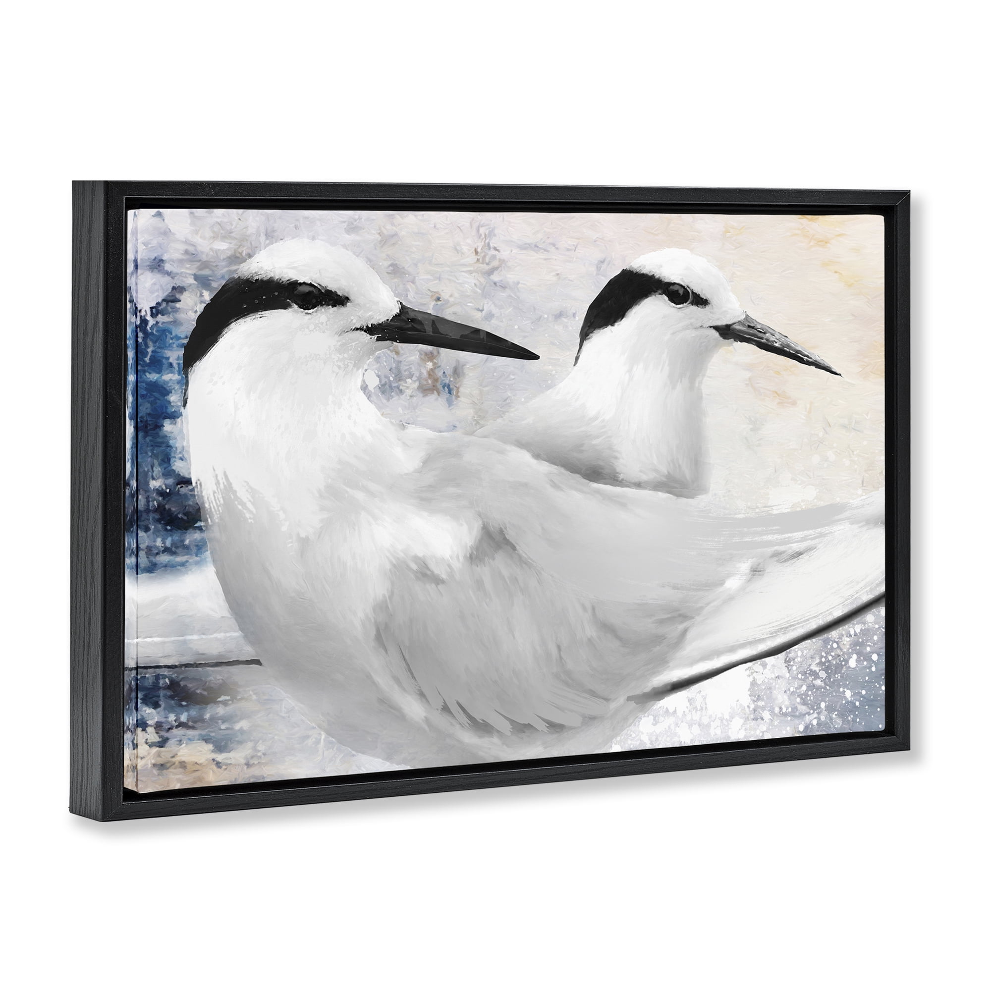 Stupell Industries Black Naped Tern Black Framed Floater Canvas Wall Art, design by Porter Hastings