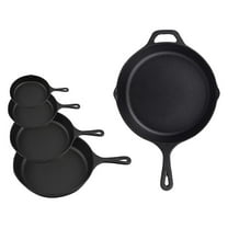 Cast Iron， Pre-Seasoned Skillet 5pcs Set, Including 3", 5", 8", 9" and 12"