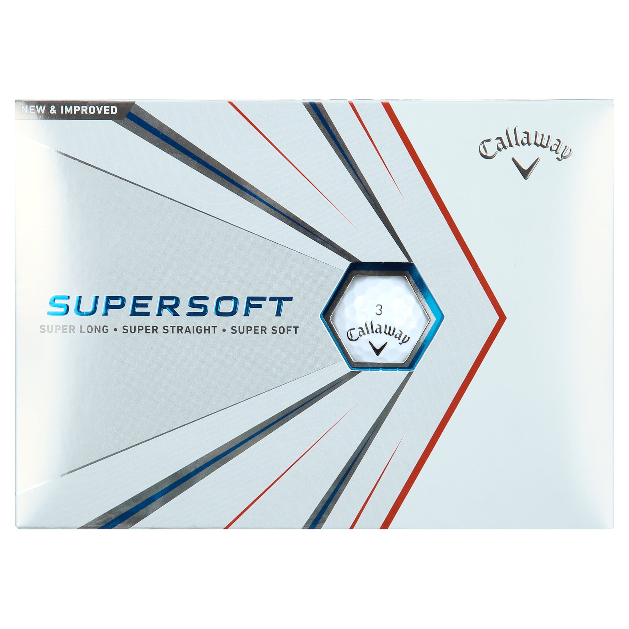 Callaway Supersoft 2021 Golf Balls, 12 Pack, White