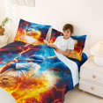 thumbnail image 3 of Erosebridal Teens Abstract Flame Baseball Bed Sheets 4pcs,Sport Gamer King Sheets for Kids Boys Girls,Super Cozy Room Decor, 3 of 5