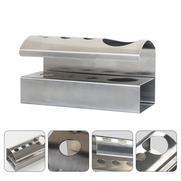 Stainless Steel Toothbrush Holder Wall Mounted No Drills Toothpaste Rack Organizer with Separate Compartment for Bathroom Storage