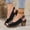 #0135-Black, variant on Women's Patent Leather Peep Toe Sandals, Chunky Heel Slingback Slides with Metal Buckle, Open Toe Platform Dress Shoes, Versatile Summer Party Footwear Gift