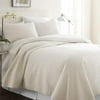 Merit Linens Printed Cotton/Linen/ Coverlets, Twin / Twin XL, Off-White, 3-Pieces