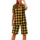 thumbnail image 1 of Conjunto de Lino para las Mujeres Casual a Damas Manga Corta con Bolsillos Pantalones Cortos, Traje de Dos Piezas para Primavera Verano, 1 of 8