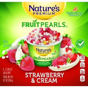 Nature's Premium Triple Berry Fruit Pearls Snack, 2.3 oz Cups, 4 Count ...