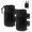 Black, variant on Black Polyester Bike Water Bottle Holder - 360° Adjustable Bionic Clip, Insulated Layer - for Cycling, Hiking & Outdoor Beverage Storage