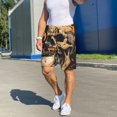 thumbnail image 6 of Balery Grim Coffee Skull Men's Cotton Knit Pajama Shorts Waistband & Pockets,Short Pajama Pants-Medium, 6 of 8