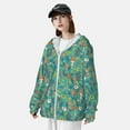 thumbnail image 5 of Daiia Mushrooms and Flowers UPF 50+ Sun Protection Hoodie Jacket Lightweight Long Sleeve Sun Shirt for Women Men with Pocket Hiking Outdoor-XX-Large, 5 of 9