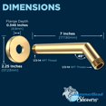 thumbnail image 5 of Hammerhead Showers Brazo De Ducha Y Brida Totalmente Metálicos De 7 Pulgadas Con Tornillo De Fijación Latón Pulido | Tubo De Codo De Pared Y Placa De Cubierta | Pieza De Repuesto Universal Para Cabeza, 5 of 5